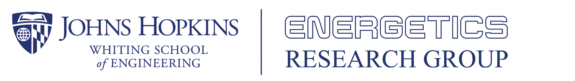 Johns Hopkins University Whiting School of Engineering Energetics Research Group Logo